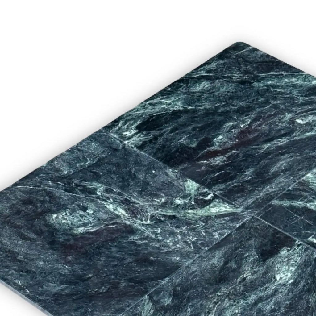 Dark green marble tile from Verde Alpi Green Marble 12X12 Polished collection
