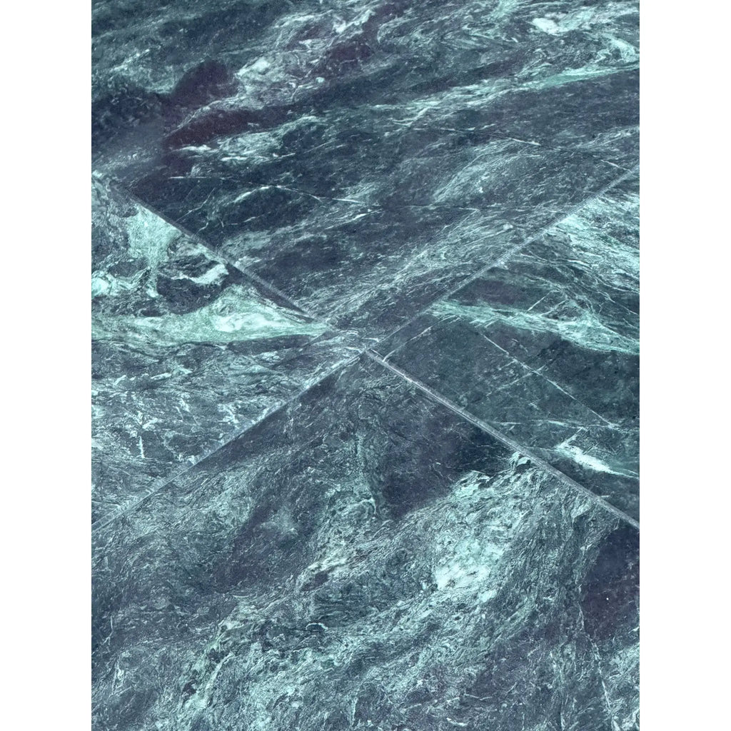 Green marble tile pattern in Verde Alpi Green Marble 12X12 Polished display