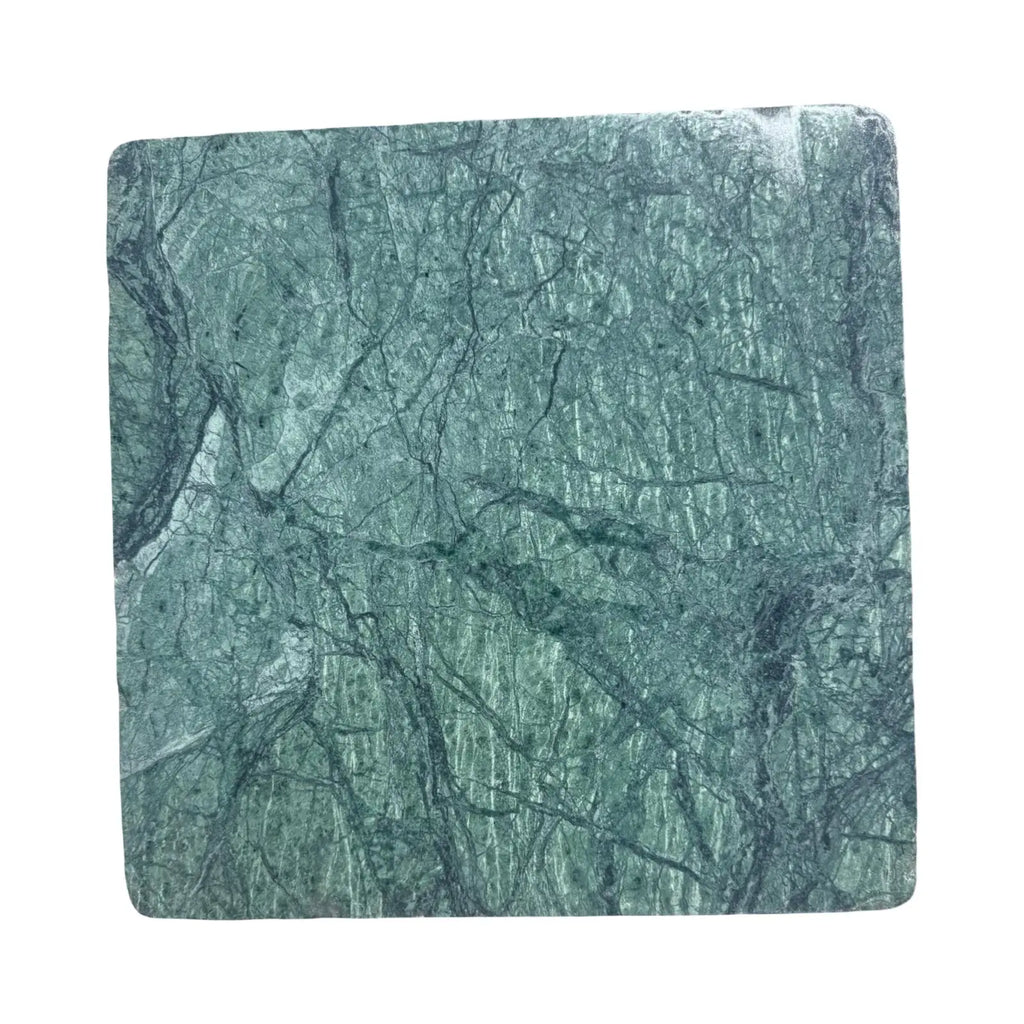 Square green marble tile from Verde Alpi Green Marble Tumbled product collection