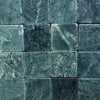 Green marble square tiles from Verde Alpi Green Marble Tumbled collection