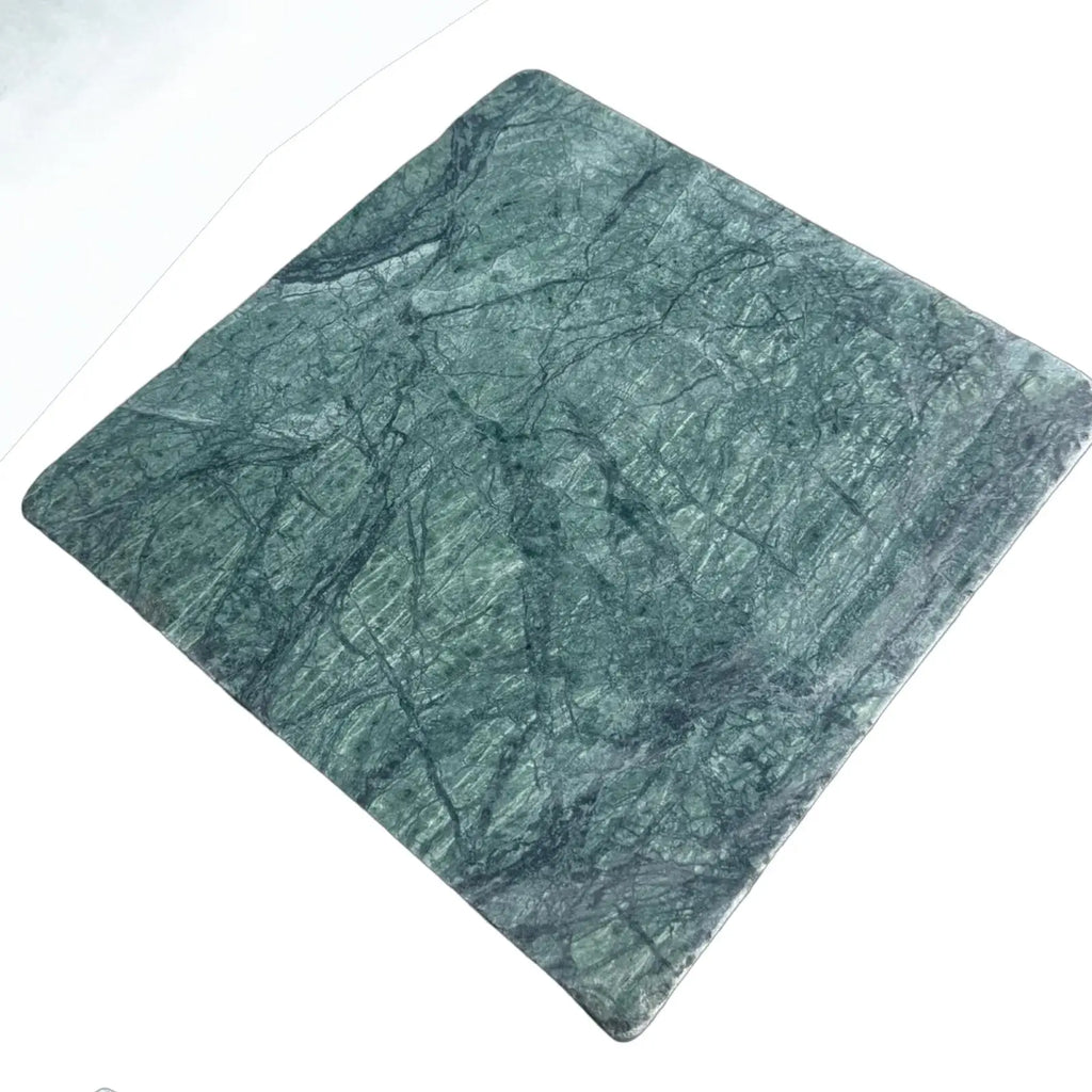 Square green marble slab in Verde Alpi Green Marble Tumbled product display