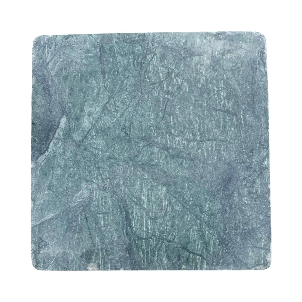 Square green marble coaster from Verde Alpi Green Marble Tumbled collection