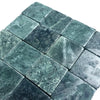 Green marble tile squares from Verde Alpi Green Marble Tumbled collection