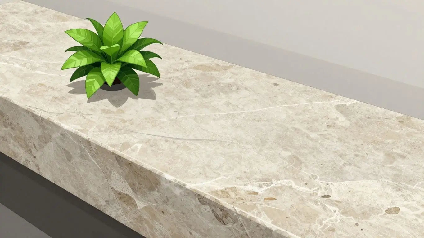 Natural stone countertop versus man-made material.