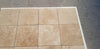 Beige Walnut Travertine 18x18 tile with white grout, polished or honed finish