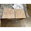Square beige floor tiles from the Walnut Travertine 3X6 Tumbled collection