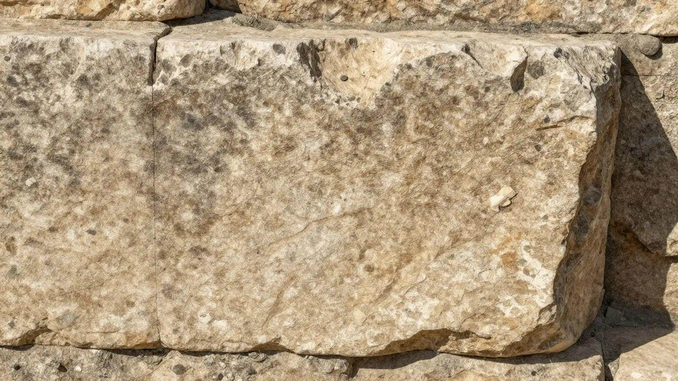 Sketch of weathered heritage limestone blocks