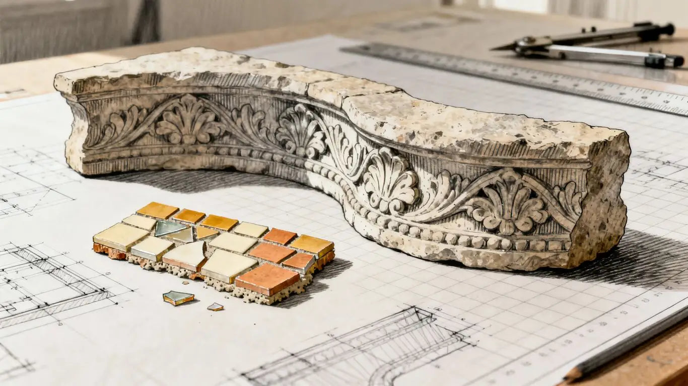 Custom stone fabrication details