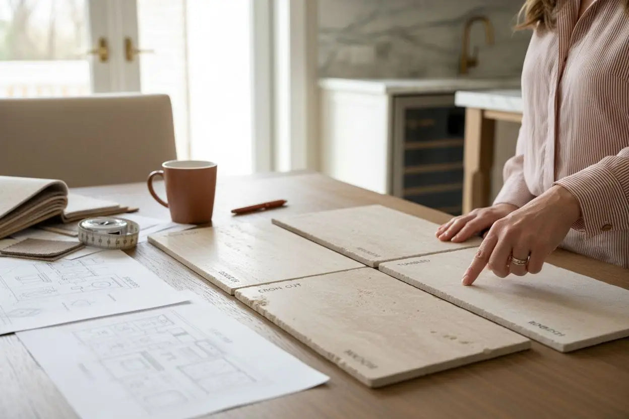 travertine finishes samples