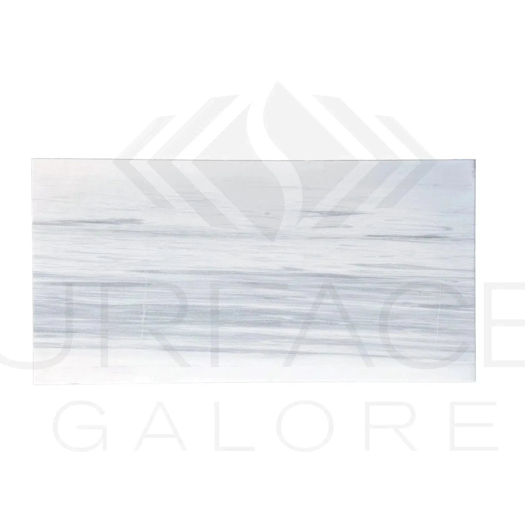 Rectangular White Dolomite Polished Tile with Gray Veining 12x24 inches