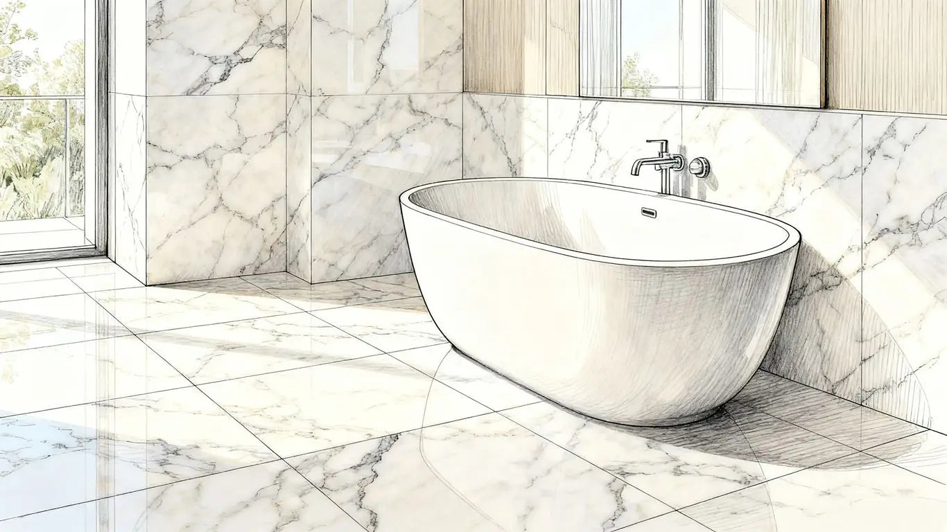 Luxurious natural stone bathroom design