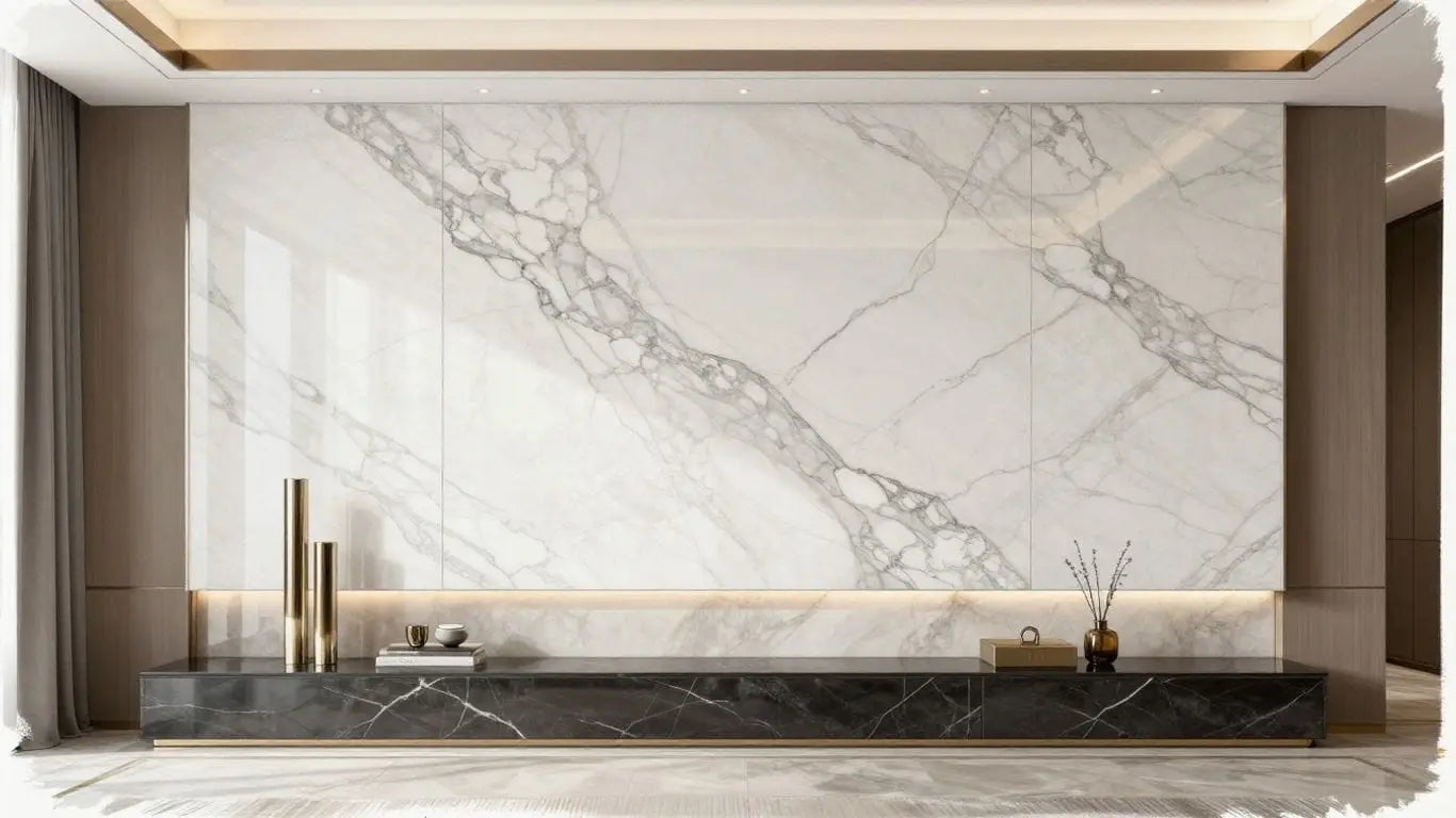 Modern marble wall tile design sketch