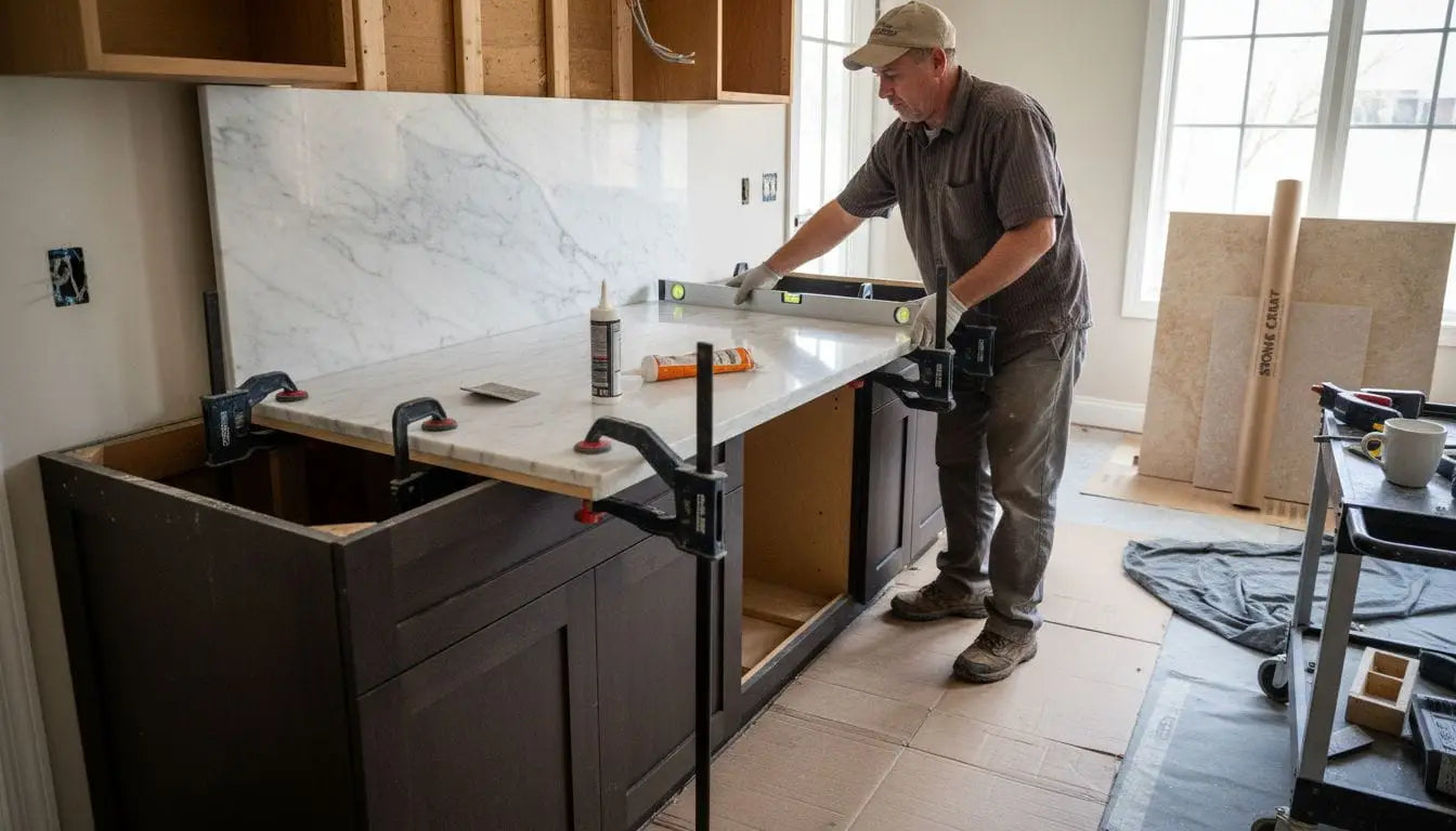 marble countertop installation