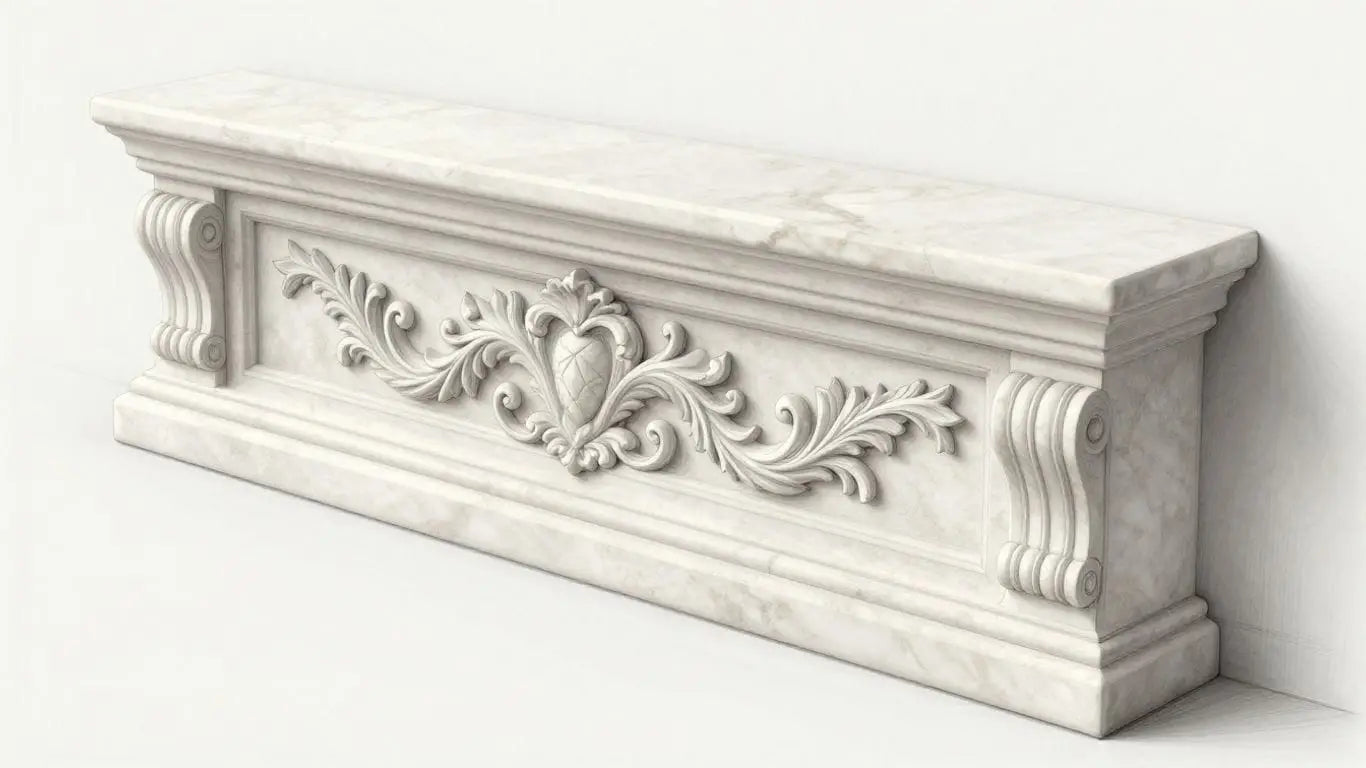 White wood limestone molding sketch