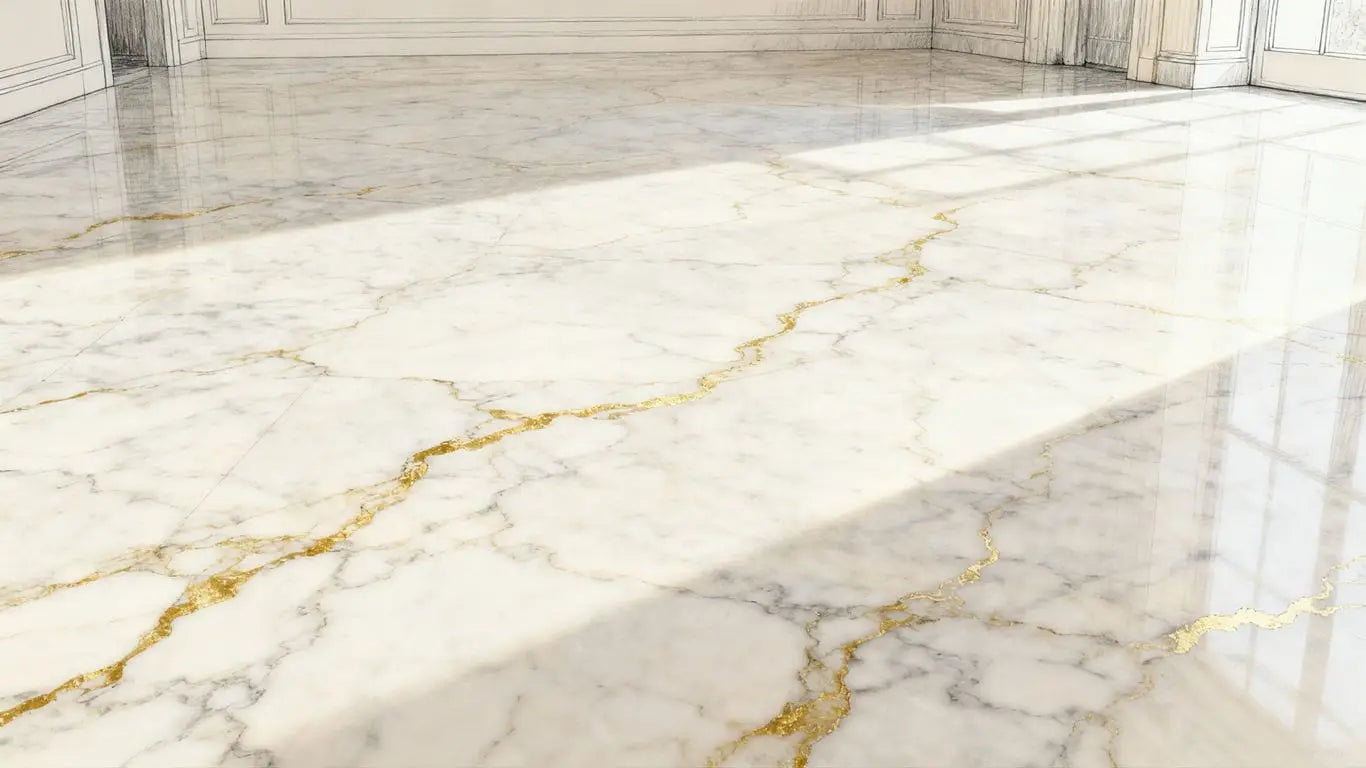 Interior view featuring natural stone flooring