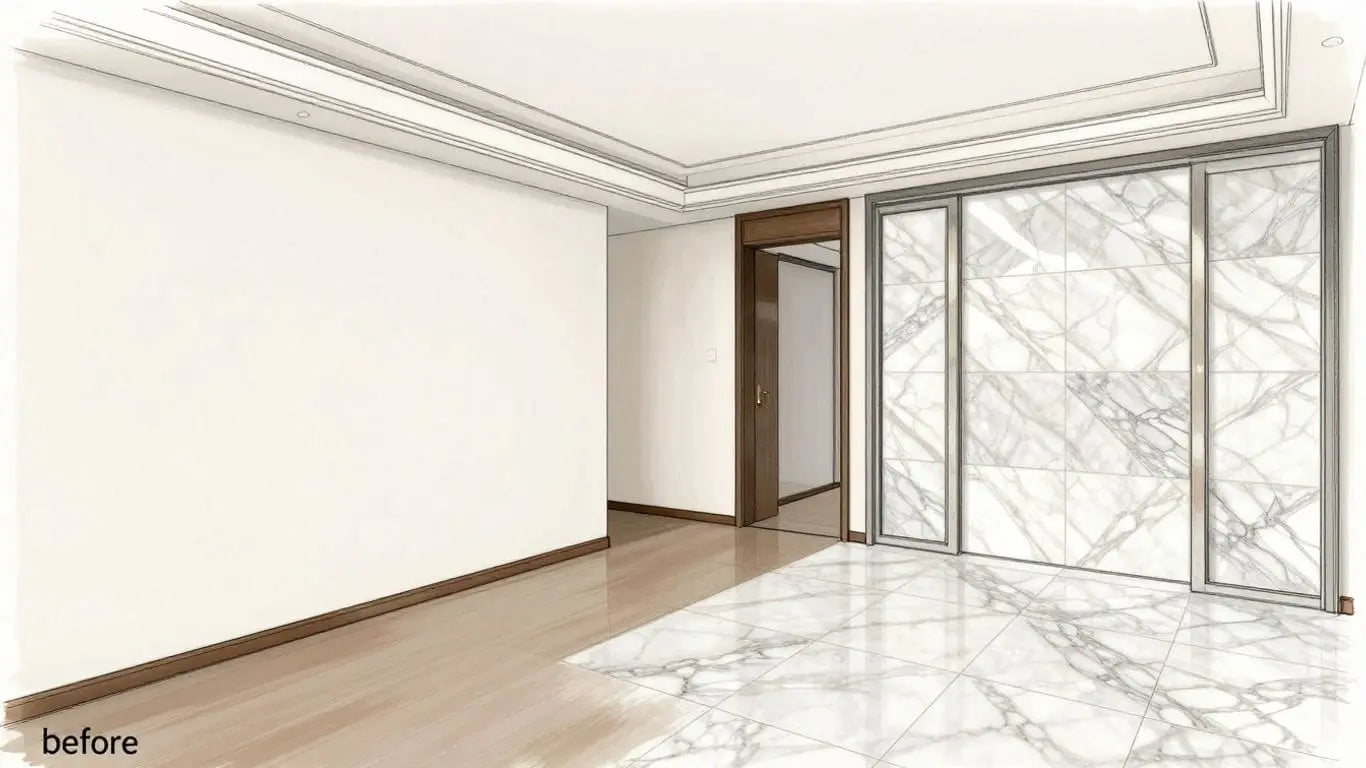 Marble tile transformation sketch