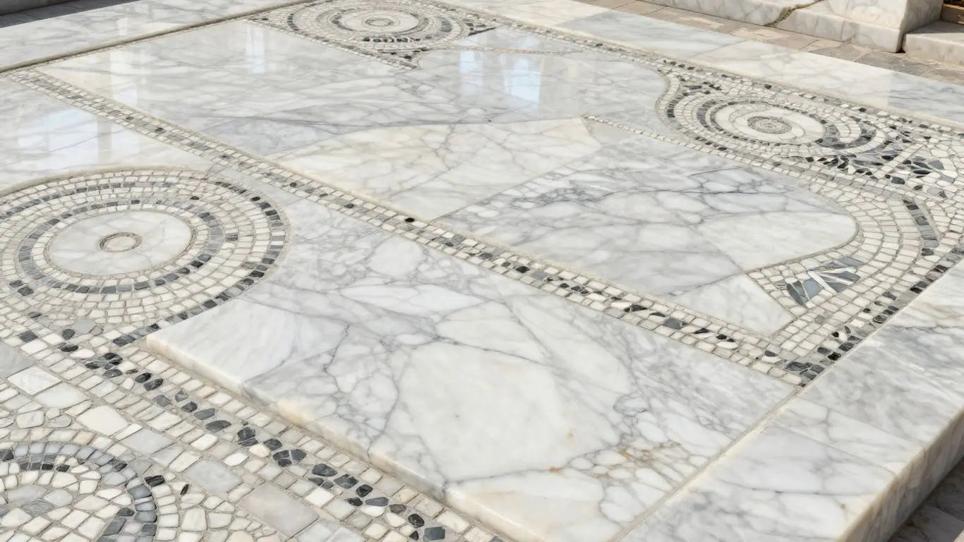 Thassos marble mosaic patterns