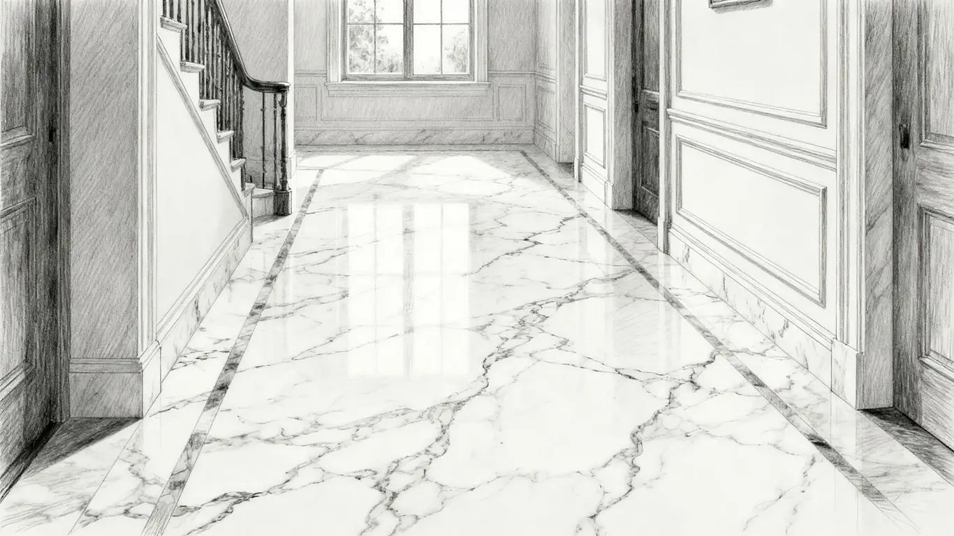 Interior design concept featuring elegant natural marble details