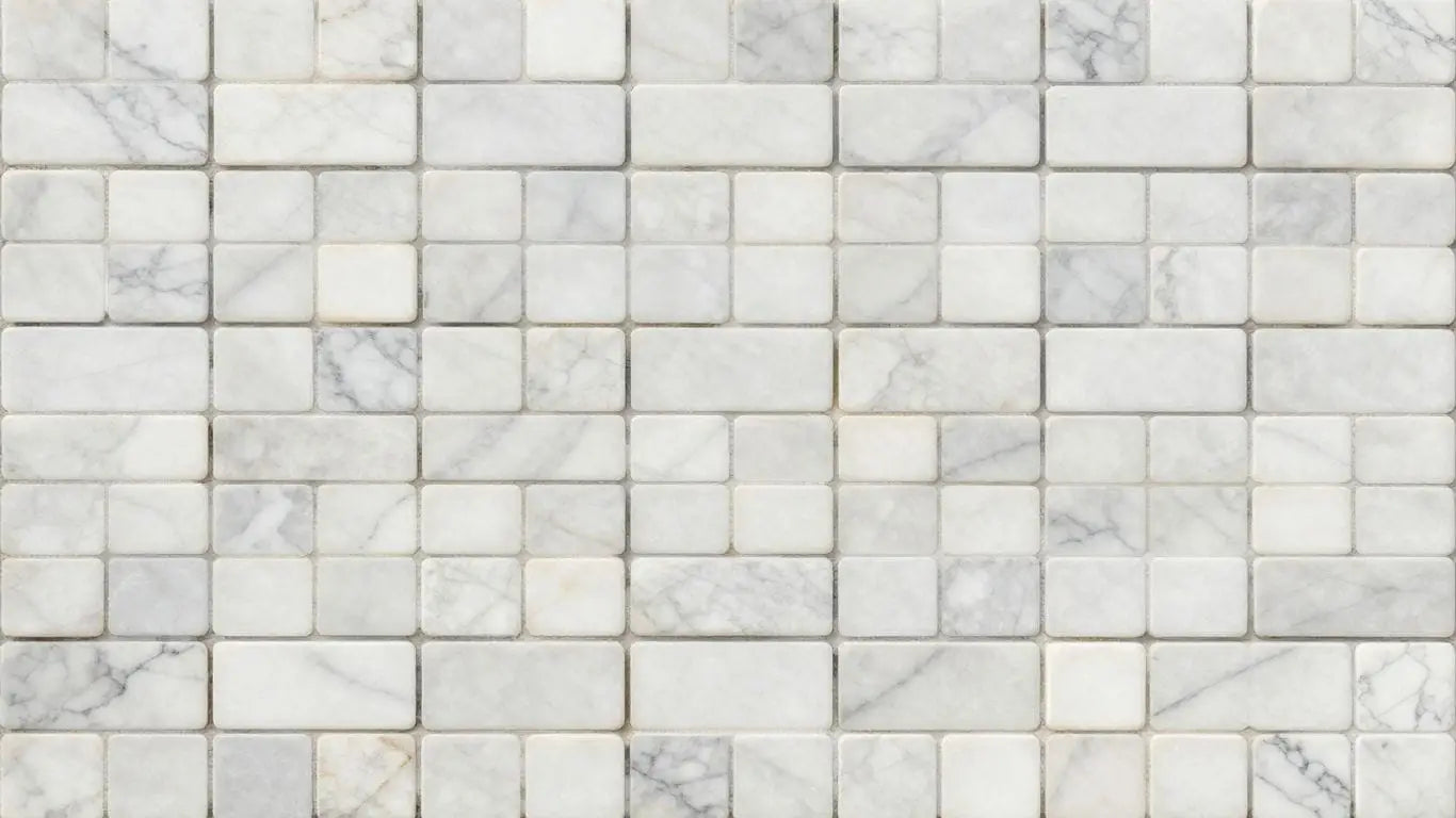 Thassos white marble mosaic tile pattern sketch