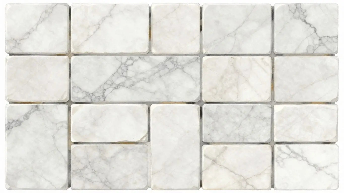 Bianco Dolomite marble mosaic tiles sketch