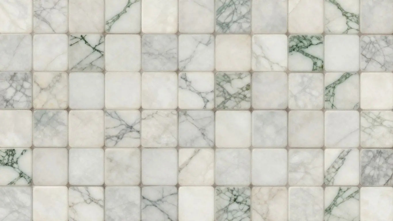 Calacatta Oliva marble mosaic tiles sketch