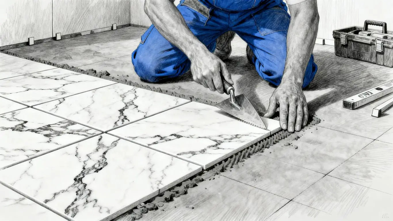 Durable marble flooring installation
