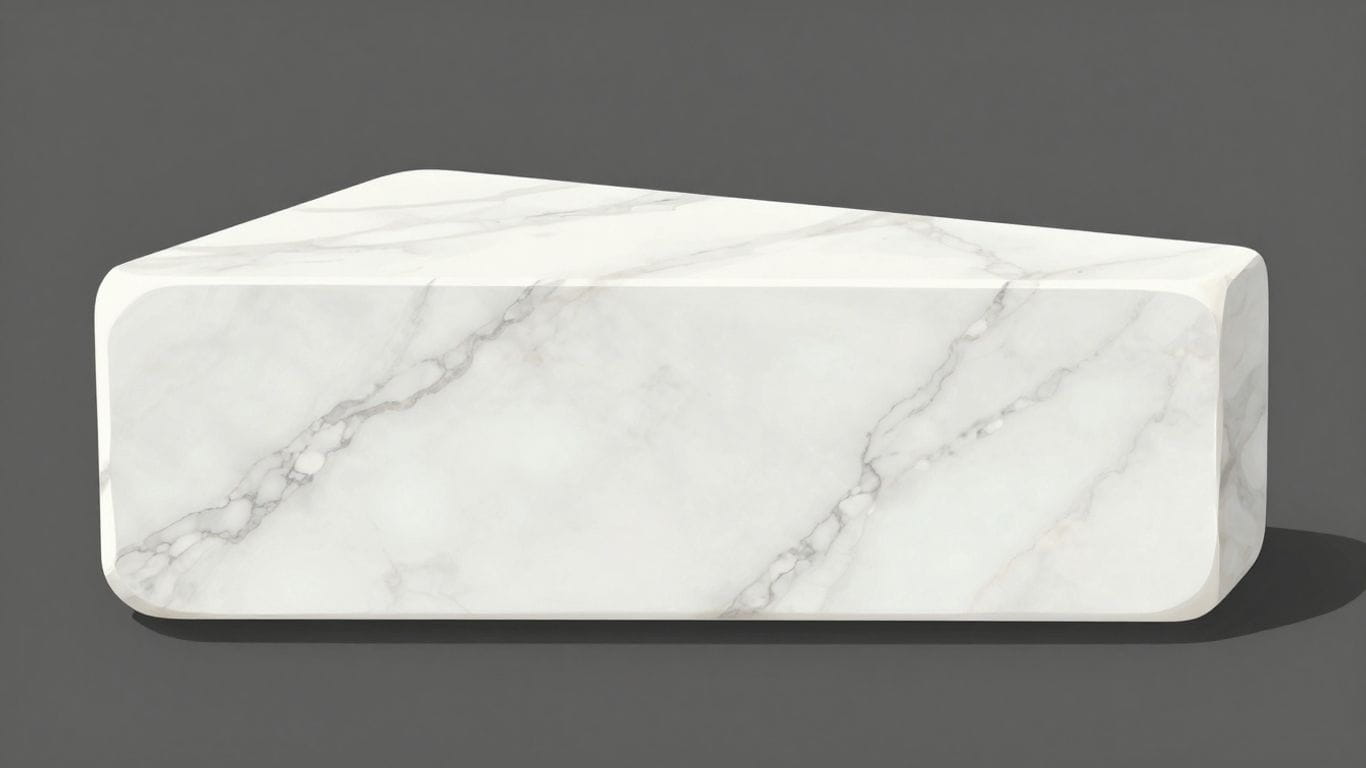 Bianco Dolomite marble sketch with subtle grey veining.