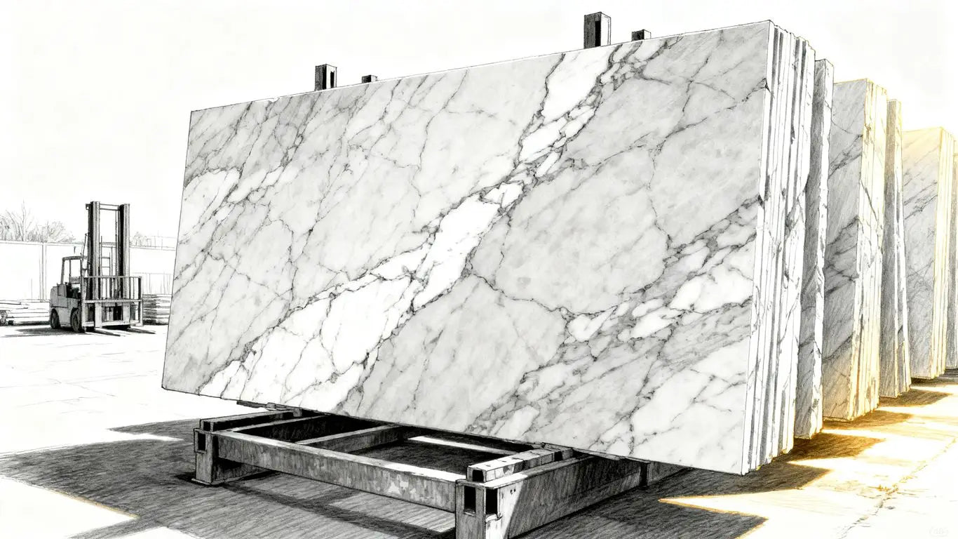 Natural stone slabs curated for quality