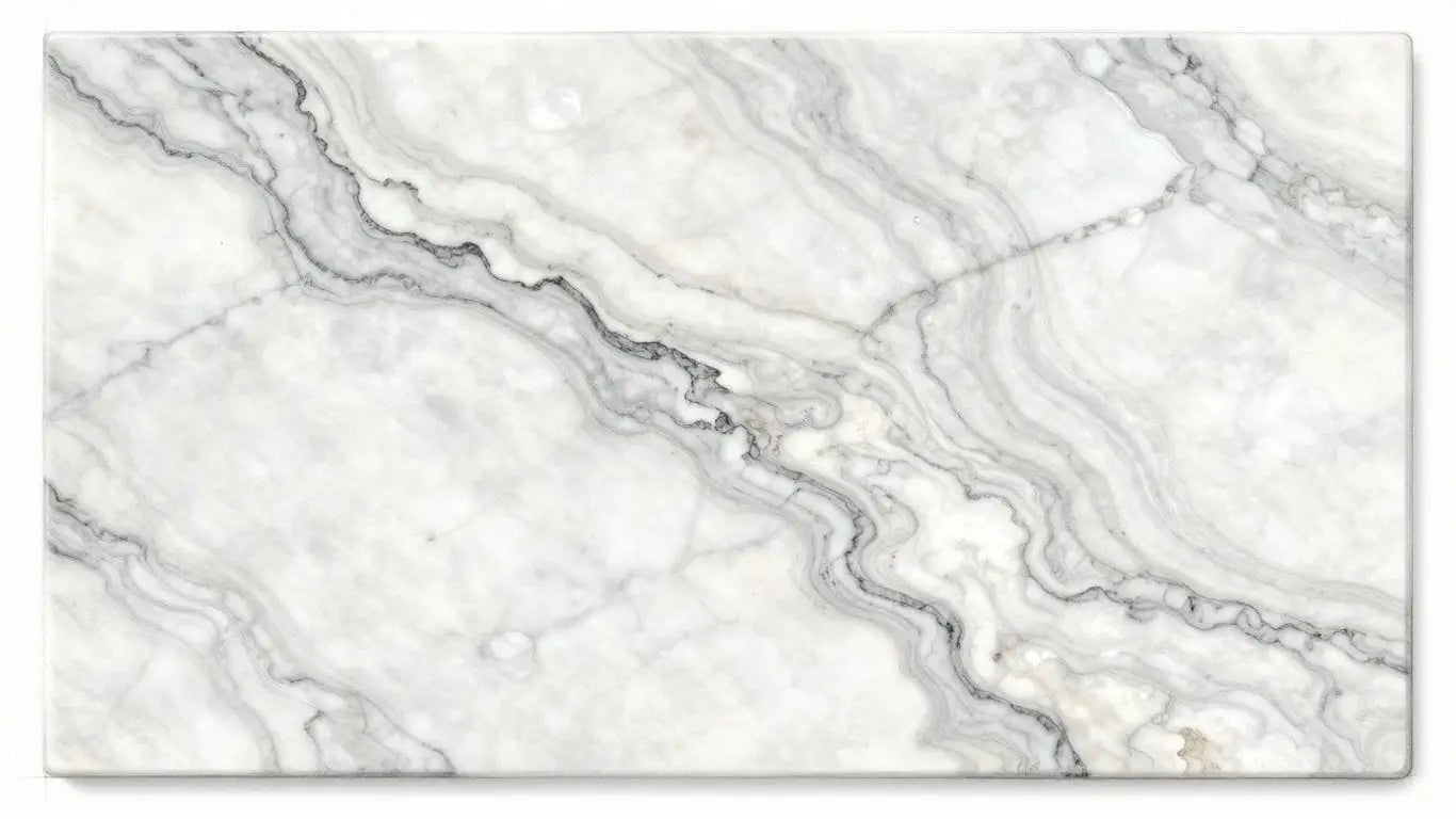 White Pearl Marble Collection sketch with natural stone patterns.
