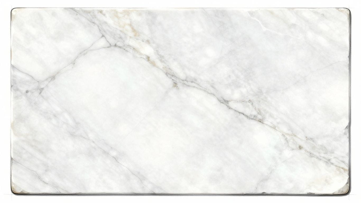 Thassos white marble slabs sketch