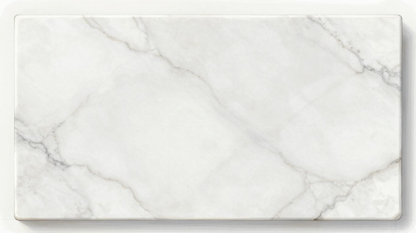 Sketch of white Thassos marble tiles