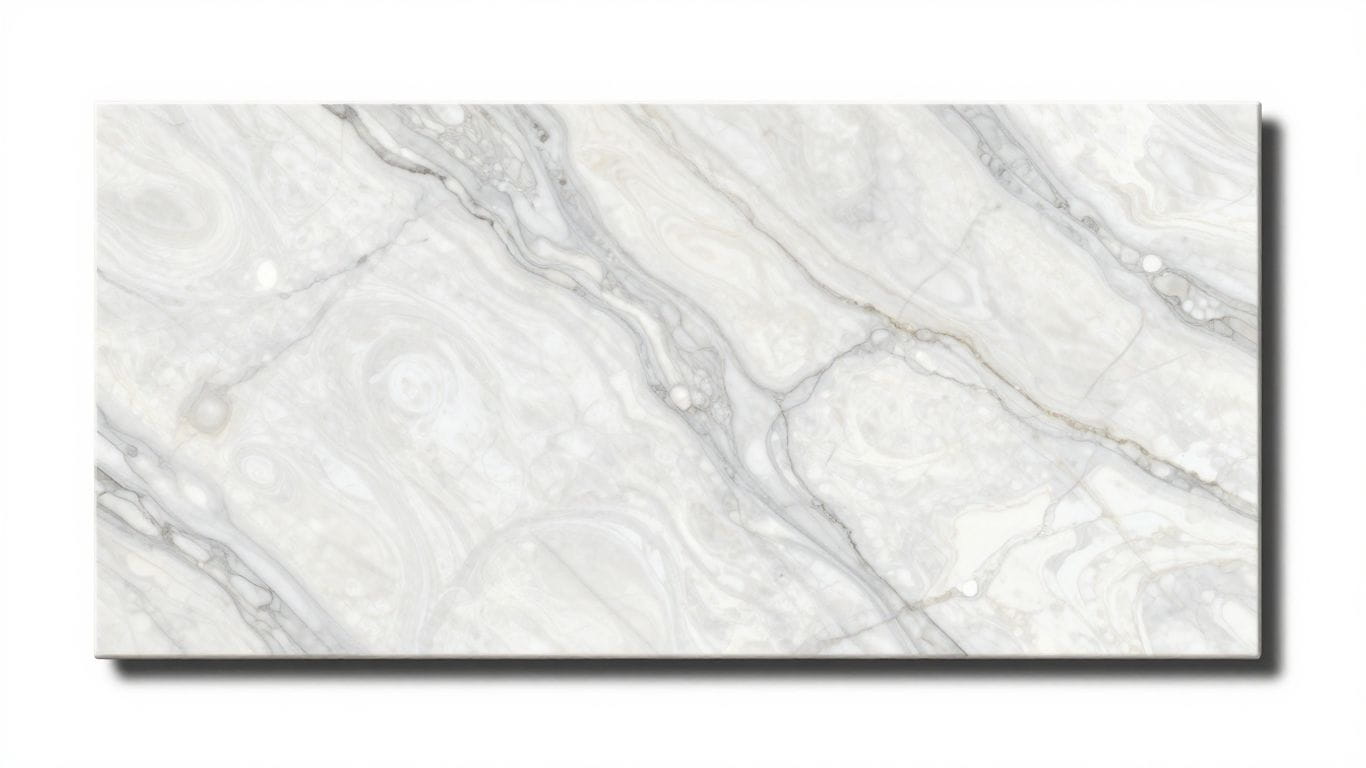 White Pearl Marble Collection slab sketch