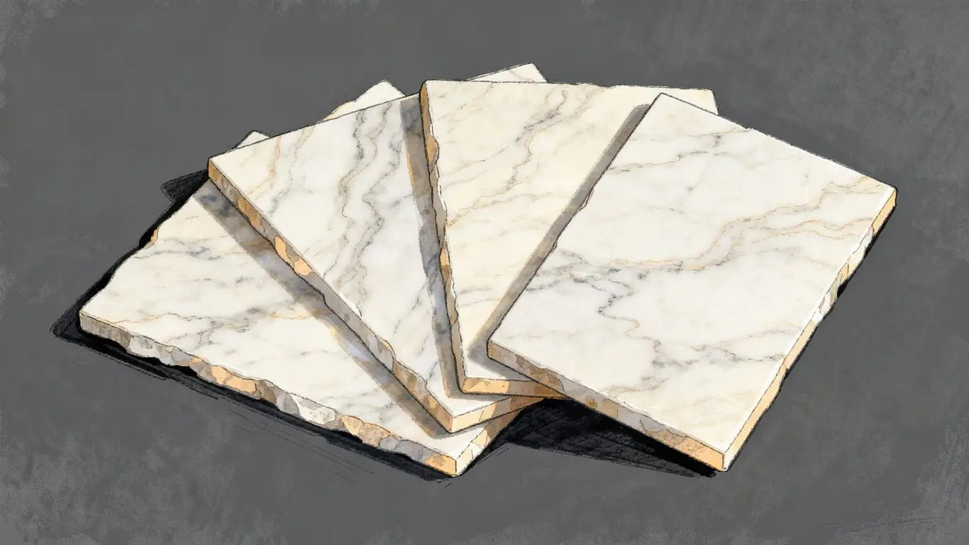 Natural gray Bardiglio marble tile detail