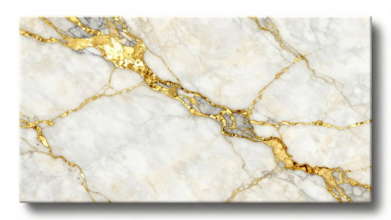 Calacatta Gold marble tile sketch with gold veining