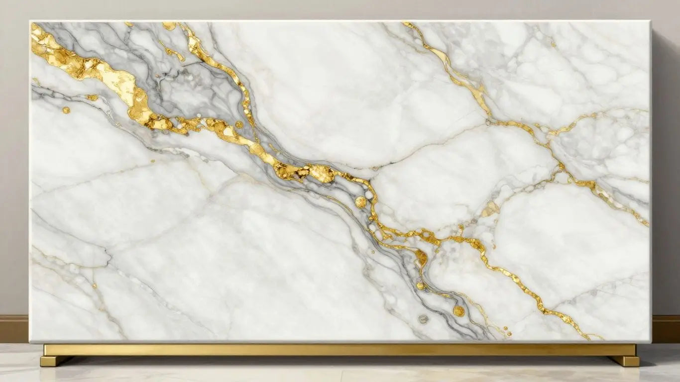 Dolomite marble slabs with elegant veining.