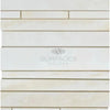Rectangular white stone tile pattern of White Onyx Bianco-Vanilla Mosaic Marble Tile
