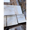 White Onyx Vanilla Onyx Cross-Cut 12x12 polished marble tile with beige veining
