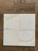 White Onyx Cross-Cut 12x12 Polished Marble Coaster Set, 4-Pack
