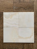 White Onyx Vanilla Onyx Cross-Cut 12x12 Polished Marble Coaster Set