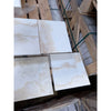 White Onyx Vanilla Onyx cross-cut 12x12 polished marble tiles on pallet