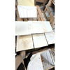 White Onyx Vanilla Onyx cross-cut 12x12 polished marble tiles on pallets
