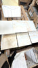 White Onyx Vanilla Onyx cross-cut 12x12 polished marble tiles on pallets