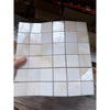 White Onyx Vanilla Onyx Cross-Cut 2x2 polished marble mosaic tile sheet