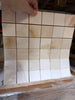 White onyx vanilla onyx cross-cut 2x2 polished marble mosaic tile panel