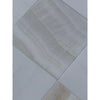 White Onyx Vanilla Onyx Vein-Cut 12x12 Polished tile with subtle veining