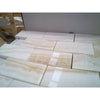 Rectangular beige and cream white onyx vein-cut 2x4 mosaic marble polished tiles with natural veining