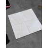 Four square beige marble effect tiles arranged in a grid white pearl botticino beige marble 12x12 tumbled