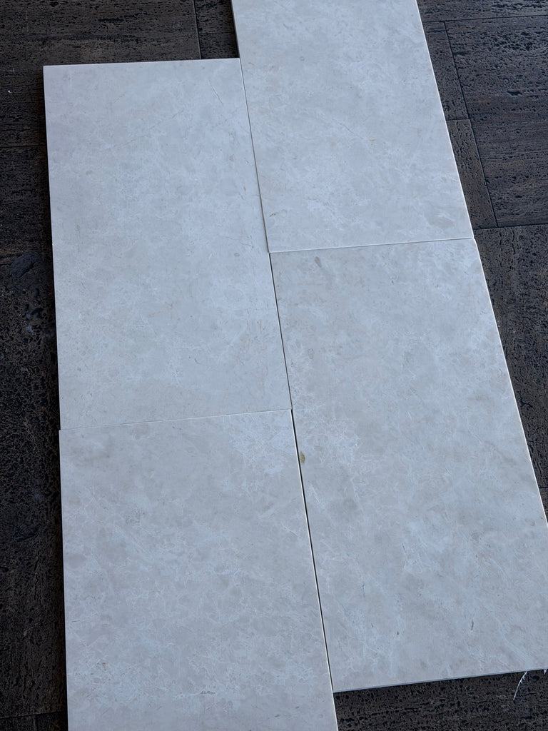 White Pearl Botticino Beige Marble 12x24 polished light gray tiles