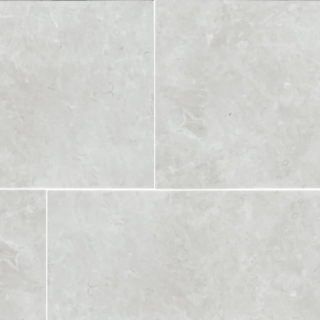 Gray marble tile pattern from White Pearl/Botticino Beige Marble 12X24 collection