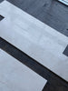 White Pearl Botticino Beige Marble 12x24 polished diagonal tiles on wood floor